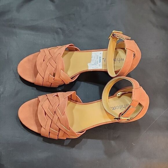 BRAND NEW WHITEMT LOW BLOCK-HEEL ADJUSTABLE BUCKLE WOMEN'S WIDE BRAIDED … - Picture 7 of 16